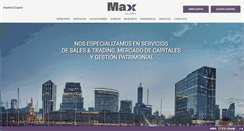 Desktop Screenshot of maxvalores.com
