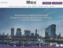 Tablet Screenshot of maxvalores.com